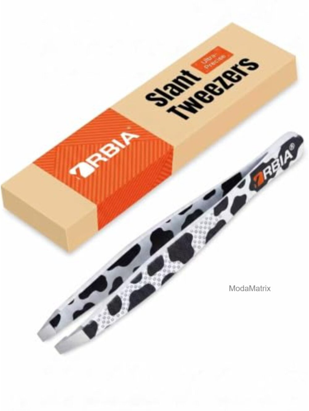 Slant Tweezers Surgical-Grade Precision Tips Non-Slip Grip Leather Case